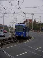 Dwag M8C in Mainz Hechtsheim am Jgerhaus auf der Linie 52 unterwegs am 02.11.11