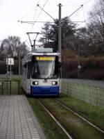 Wagen Nummer 209 der MVG am 21.02.13 in Mainz Hechtsheim 