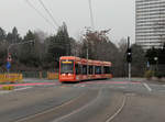 MVG Stadler Variobahn Wagen 229 Aldi Süd Vollwerbung am 17.12.16 in Mainz Universität