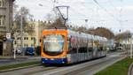 Variobahn Wagen 5702 der Rhein-Neckar-Verkehr (rnv) in Mannheim Waldhof.