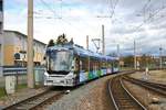 RNV Bombardier Variobahn Wagen 4155 am 01.03.20 in Mannheim Käfertal vom Bahnsteig aus fotografiert