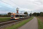 RNV Bombardier Variobahn RNV6 Wagen 4134 am 17.10.20 in Edingen OEG