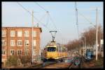 Triebwagen 1017 mit Beiwagen 1057 berfahren am 28.