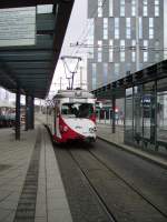 Eine Dwag RNV GT8 in Mannheim Hbf am 05.02.11