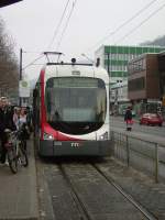 Eine RNV Variobahn in Heidelberg am 24.02.11