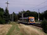 Eine RNV Variobahn in Edingen am 15.07.11 