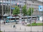 Haltestelle am Paradeplatz in Mannheim, aufgenommen am 24.05.2006.