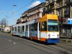 RNV Düwag M8C 3254 (modernirsiert) am 25.02.16 in Heidelberg