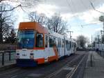 RNV Düwag M8C 3252 (modernirsiert) am 25.02.16 in Heidelberg