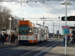 RNV Düwag M8C 3256 (modernirsiert) am 25.02.16 in Heidelberg