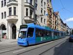 Straßenbahn 2215 als Linie16 mit Ziel Romanplatz; 190715