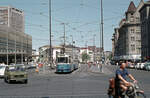 München MVV Tramlinie 7 (M5.65 2610) Hauptbahnhof am 17. August 1974. - Scan eines Diapositivs. Kamera: Minolta SRT-101.