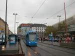 München MVG Tram 20 (Adtranz-R3.3) Bahnhofplatz / Hbf am 18.