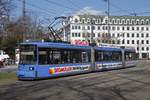 Triebwagen 2123, Linie 28, Karlsplatz Stachus, 2.03.2017.