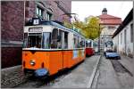 Auf dem Freigelände des Depot sind weitere Wagen abgestellt.