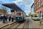 Der 1934 gebaute Straßenbahn-Triebwagen 23 unternahm anlässlich des Bahnhofsfests in Nordhausen einige Rundfahrten durch das Stadtgebiet.