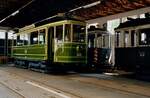 TW 144 und rechts daneben Wagen A 62 und Wagen A 12 der Nürnberger Straßenbahn, 25.05.1985