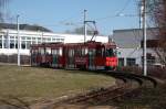 Plauen - PSB/Linie 6 - 208 durchfhrt die Wendeschleife nach Abf. an der Endhst. Plamag am 21.03.2011