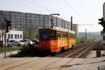 Plauen - PSB/Linie 3 - Tw 235 (ČKD Praha Smichov, KT4D, Bauj.1988) vor Hst.