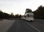 Ganz unverhofft kam am 18.10.14 Abend die alte Gotha Straßenbahn mit Beiwagen in Plauen/V.