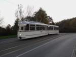 Ganz unverhofft kam am 18.10.14 Abend die alte Gotha Straßenbahn mit Beiwagen in Plauen/V.