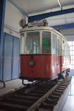 Historischer TW 48 der Plauener Straßenbahn im Eisenbahn - und Technikmuseum Prora.
