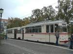 26.09.04 Platz der Einheit Straenbahn Typ  Gotha  Tw und Bw (Museumsbahn)zum Stadteilfest Waldstadt und 70 Hahre Linie nach Rehbrcke.