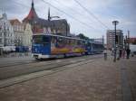 Straenbahn 803 der Rostocker Sraenbahn AG in der Nhe vom Steintor fotografiert am 10.07.2012