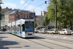 Rostock RSAG SL 6 (Dwag/DWA-6NGTWDE 653) Wismarsche Strasse / Doberaner Platz am 16.