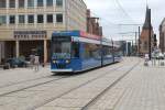 Rostock RSAG SL 2 (DWAG/DWA-6NGTWDE 668) Neuer Markt / Grosse Wasserstrasse am 19.