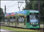 Moderne Straenbahn in Rostock am 25.06.2013