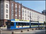 Moderne Straßenbahn in Rostock am 08.07.2013