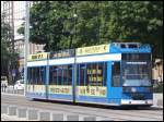 Moderne Straenbahn in Rostock am 08.07.2013