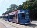 Moderne Straenbahn in Rostock am 08.07.2013