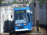 Moderne Straßenbahn in Rostock am 08.07.2013