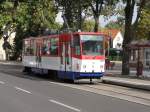 An der Endhaltestelle Lustgarten/ Strauberg Stadt diese Strassenbahn aufgenommen am 04.10.2009.