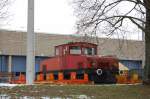 Filderbahn Lok 2, gebaut 1924 von Eisenwerke Gustav Trelenberg in Breslau, auf dem Betriebshof 1 der Stuttgarter Straenbahn AG.