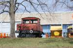 Filderbahn Lok 2, gebaut 1924 von Eisenwerke Gustav Trelenberg in Breslau, auf dem Betriebshof 1 der Stuttgarter Straenbahnen AG.