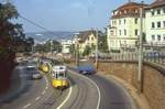 Stuttgart 701 + 519, Hohenheimer Straße, 04.09.1987.