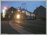 Der GT4-Triebwagen 634 stand beim Abschiedsfest fr diesen Wagentyp am 08.12.2007 an der Endhaltestelle Stammheim als Souvernirverkaufswagen auf dem Aussengleis der Wendeschleife.