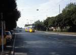 Stuttgart SSB SL 4 (GT4 745) Obertrkheim, Gppinger Strasse im Juli 1979.