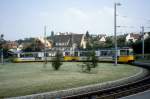 Stuttgart SSB SL 9 (GT4 464 + GT4 641) Botnang (Endstelle) im Juli 1979. 