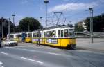 Stuttgart SSB SL 13 (GT4 416 + GT4 553) Bad Cannstatt, Augsburger Platz im Juli 1979.