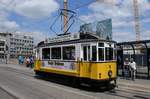 Das Bierbähnle Tw 16 am 23.06.18 am Ulmer Hauptbahnhof