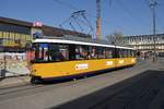 GT4 Wagen 10 am 21.04.18 am Ulmer Hauptbahnhof