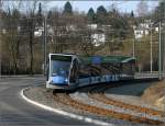 Mit der Straßenbahn nach Ulm-Böfingen -    Die Kehre der Böfinger Steige,     Version Jonas, 22.03.2009 