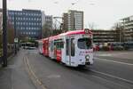 WVV Straßenbahn Würzburg Düwag GTW D8 Wagen 243 am 27.12.23 in Würzburg 