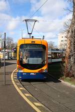 RNV Bombardier Variobahn 2217 am 01.03.20 in Ludwigshafen 