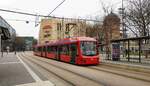 Chemnitz__Haltestelle 'Roter Turm' mit Variobahn 6NGT-LDZ[ABB Henschel/Adtranz] Nr.411.__01-03-2024