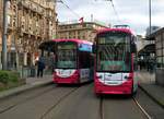 VGF Bombardier Flexity Classic S-Wagen 274 und 246 am 11.01.20 in Frankfurt am Main 